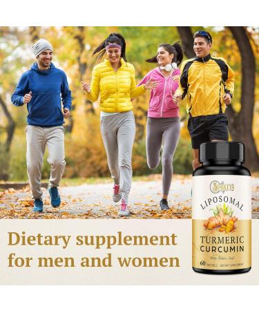 Liposomal Turmeric Curcumin Supplement 2000mg 95% Standardized Curcuminoid Extract & Organic Root Powder with Piperine Black Pepper Fruit (15mg) 60 softgels 60 Count (Pack of 1) - Buy Online on GoSupps.com