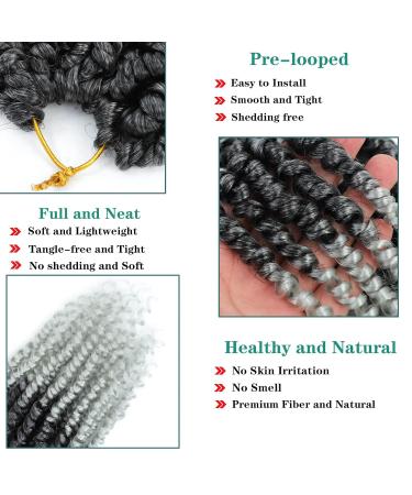 10 Inch Pre-twisted Grey Passion Twist Crochet Hair (Pack of 7) - Short Soft Pre-looped Braids for Black Women - Buy Online on GoSupps.com