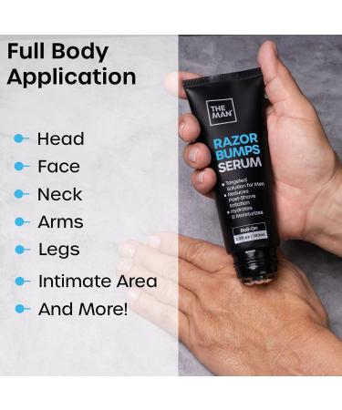 Men's Razor Bumps Serum- Ingrown Hair Treatment & Dark Spot Corrector (3.5fl.oz) - After Shave & Waxing Solution - Buy Online on GoSupps.com