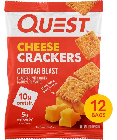 Quest Nutrition Mini Cookies & Cream Protein Bars High Protein Low Carb Keto Friendly 14 Count & Cheese Crackers Cheddar Blast High Protein Low Carb - Buy Online on GoSupps.com