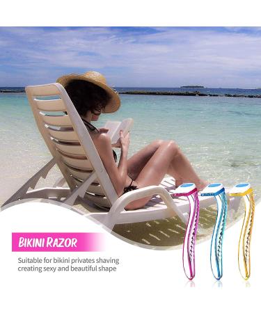 16-Piece Bikini Disposable Razors for Women - Travel Pubic Hair Removal Beauty Razor Set - T-Type Bikini Line Trimmer - Body Cosmetic Tool (Rose Red/Blue/Yellow) - Buy Online on GoSupps.com