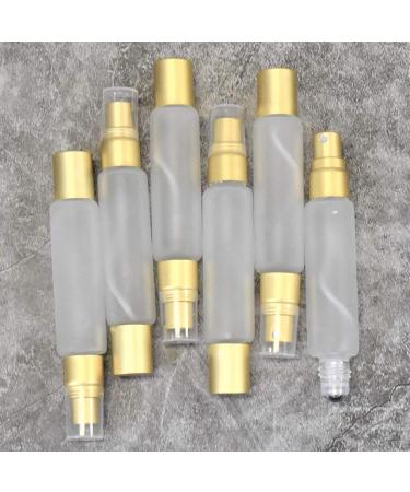 Frosted Clear 10ml Essential Oil Roller Bottle Set | Double-Ended Stainless Steel Roller Balls & Fine Mist Sprayer - 6 Pack for Essential Oils - Buy Online on GoSupps.com