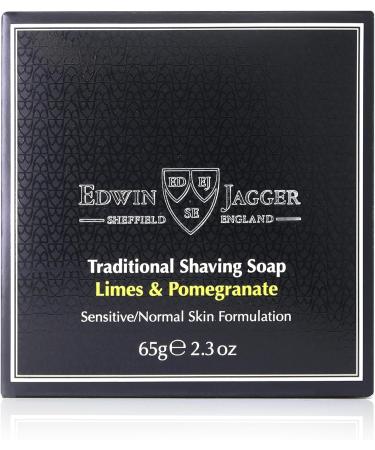 Edwin Jagger SSLPT Limes & Pomegranate Natural Shaving Soap 65g - Travel Size - Buy Online on GoSupps.com