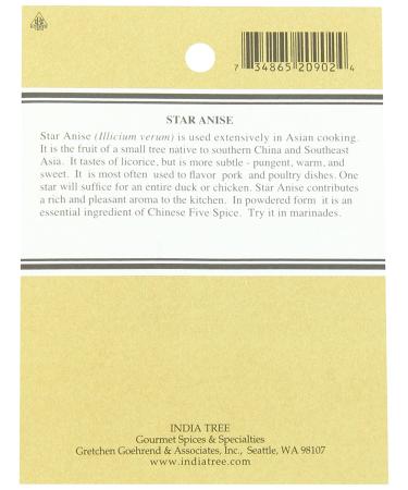 India Tree Anise Star 0.5 oz - Pure and Aromatic Spice - Buy Online on GoSupps.com