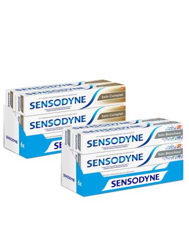 Sensodyne Dentifrice Soin Complet 6x75ml & Sensodyne Dentifrice Soin Blancheur 6x75ml