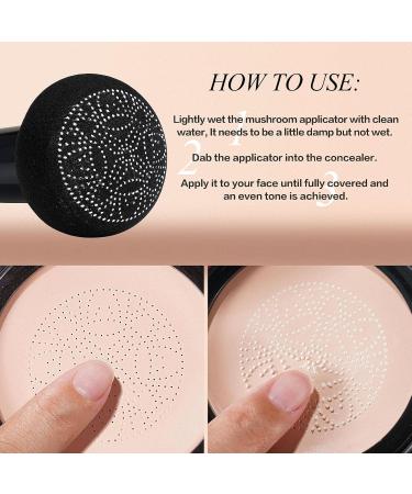 Mushroom Head Air Cushion Cream | Cream Foundation Full Coverage Moisturizing BB Cream Foundation Long-Lasting Coverage of Blemishes for All Natural Color - Buy Online on GoSupps.com