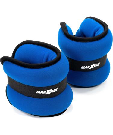MAXXIVA Running Weight Set - 2 x 1.0 kg Adjustable Weight Cuffs for Arms & Legs | Iron Sand Filling for Strength Training & Rehab Fitness - Buy Online on GoSupps.com