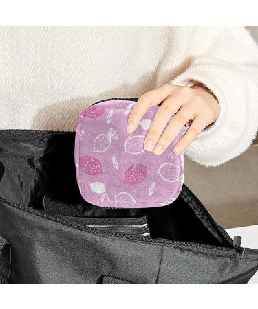 Portable Pink Lemons Sanitary Napkin Storage Bag for Women - Multi-colored | Perfect for Menstrual Cup, Nursing Pads, and Tampons - Buy Online on GoSupps.com