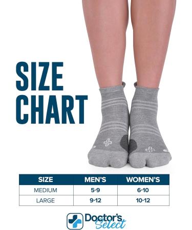 Doctor's Select Bunion Relief Socks - Compression Corrector for Men & Women | 2 Pairs in Black & Gray - Buy Online on GoSupps.com