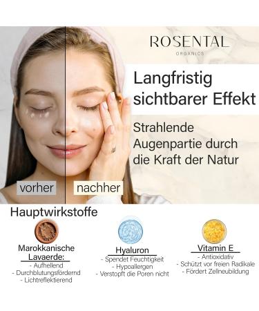 Rosental Organics BB Eye Balm - Hydrating Eye Cream with Hyaluronic Acid & Vitamins E - Natural Care for Eye Area - 15 ml - Buy Online on GoSupps.com