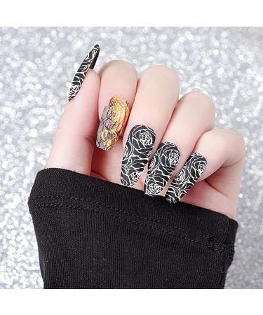 Niceneeded 5Pcs Nail Art Stamps - Flower Nail Stamping Plates for DIY Nail Decoration for Women & Girls - Buy Online on GoSupps.com