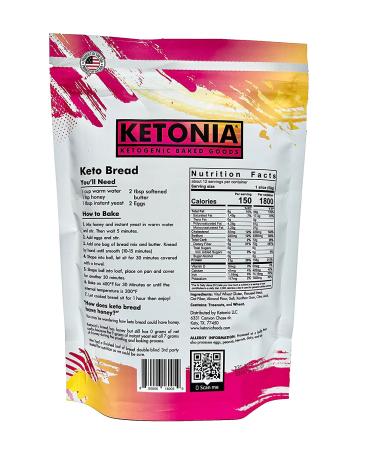 Keto Bread Mix - 0 Net Carbs - Easy to Bake - Bread Machine Friendly | Made in USA | 100+ Free Keto Recipes | Woman Owned - Buy Online on GoSupps.com