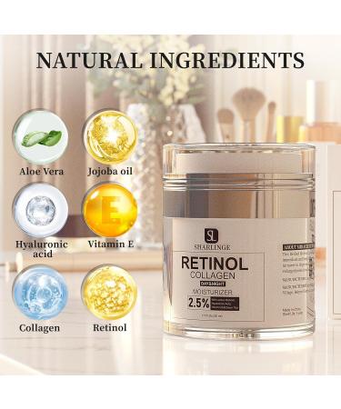 Retinol Cream | Anti-Aging Face Moisturizer with Collagen Vitamin E & Hyaluronic Acid | 1.7 Oz - For Men & Women - Buy Online on GoSupps.com