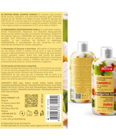 Milva Shampoo with Natural Camomile Extract - 200ml for Softness & Shine | International Shipping Available - Buy Online on GoSupps.com