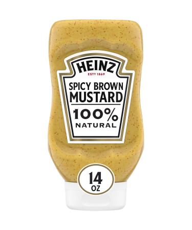 Heinz Spicy Brown Mustard (14 oz Bottles Pack of 6) - Buy Online on GoSupps.com