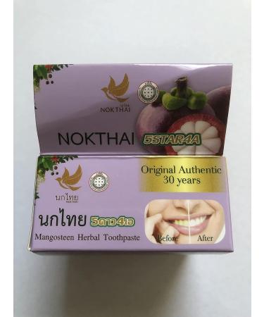 NOKTHAI 5Star4A Thai Herbal Mangosteen Toothpaste - 25g, Reduce Bad Breath, 100% Natural Formula - Buy Online on GoSupps.com