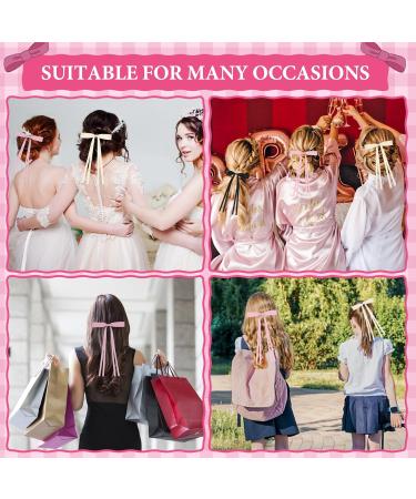 Acwoo 90s Bowknot Hair Clips - Soft Satin Sponge French Band Hairpins for Parties & Christmas | International Shipping - Buy Online on GoSupps.com