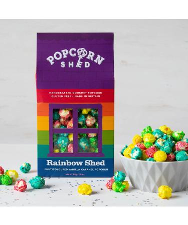 Popcorn Shed Gourmet Gluten Free Vegetarian Snack, Vanilla Rainbow 80g - Pack of 1 - Buy Online on GoSupps.com