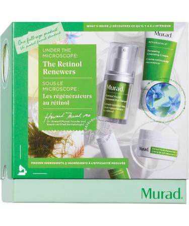 Murad Resurgence Retinol Youth Renewal - 4-Piece Set (Worth 156) - Full-Sized Eye Serum 15ml Cleanser 60ml Face Serum 10ml Night Cream 15ml - Buy Online on GoSupps.com