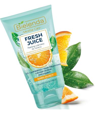 Bielenda Fresh Juice - Exfoliates Dead Skin Cells Cleanses And Refreshes The Face Hydrates And Leaves The Skin Smooth And Soft-Moisturizing Face Sugar Scrub Orange - 150 g - Buy Online on GoSupps.com