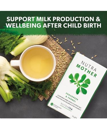 NUTRAMOTHER - Breastfeeding Tea | Lactation Tea | Nursing Tea - New Mum Essentials - Includes Fenugreek Fennel and Raspberry Leaf - 20 Enveloped Tea Bags - by Nutra Tea - Herbal Tea 20 Count (Pack of 1) - Buy Online on GoSupps.com