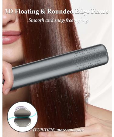 Buy ANWA Titanium 1 Inch Flat Iron Hair Straightener - 2 in 1 Curler 3D Floating Plates Professional Ionic Design Double Voltage - International Shipping Available - Buy Online on GoSupps.com