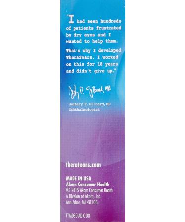 Buy Thera Tears Lubricant Eye Drops - 1 oz (Pack of 2) | Soothing Relief for Dry Eyes - Fast Worldwide Shipping - Buy Online on GoSupps.com
