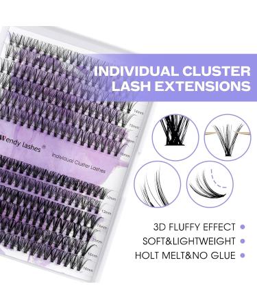 DIY Lash Extensions Set - Cluster Lashes & Eyelash Bond & Seal Kit (20D & 30D C Curl 12-16mm) | At-Home Eyelash Extensions - Buy Online on GoSupps.com