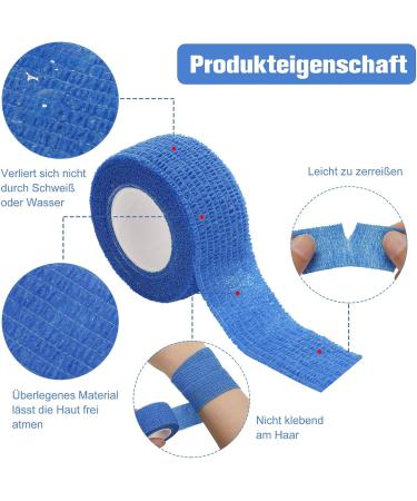 Tonyg-P Self-Adhering 12 Roll Elastic Bandage for Athletes | Multicolored Cohesive Bandages for Wrist & Ankle Support (2.5cm x 4.5m) - Ship Internationally - Buy Online on GoSupps.com