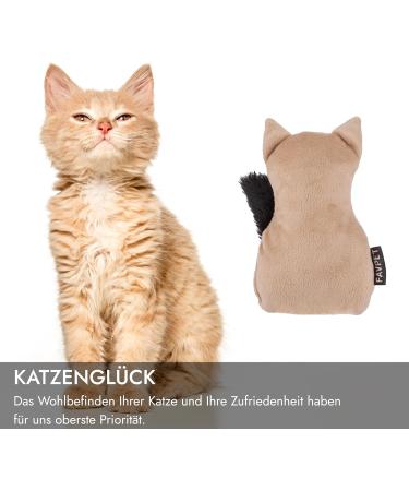 Favpet Plush Cat Toys with Bells - Cuddly Pillows for Cats | Soft Plush Cat Toys & Kitten Toys (Beige) - International Shipping - Buy Online on GoSupps.com