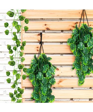 Quozio Monstera Hanging Plant - Artificial Tropical Leaves for Reptiles Terrariums & Home Decor - Ideal Wedding & Garden Wall Decoration - Buy Online on GoSupps.com