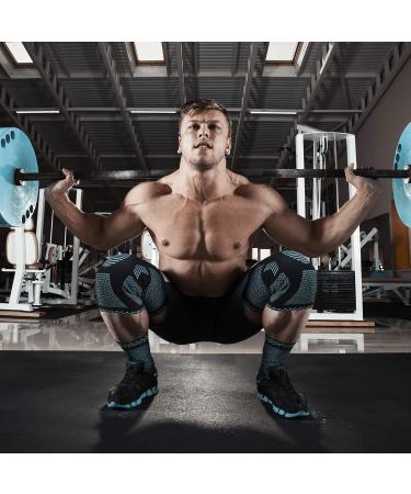 Vigo Sports Ankle Bandage Set - 2 Compression Supports for Joint Pain & Heel Spur Relief | Ergonomic Blue XL | 7 Zones for Optimal Stability - Buy Online on GoSupps.com