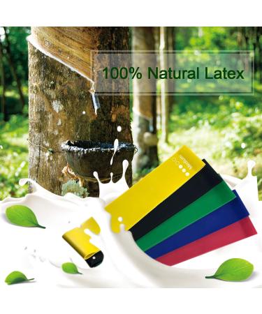 12 Inch Resistance Bands Set of 5 - Exercise Loops with Carrying Bag & Guide for Home Workouts | International Shipping Available - Buy Online on GoSupps.com