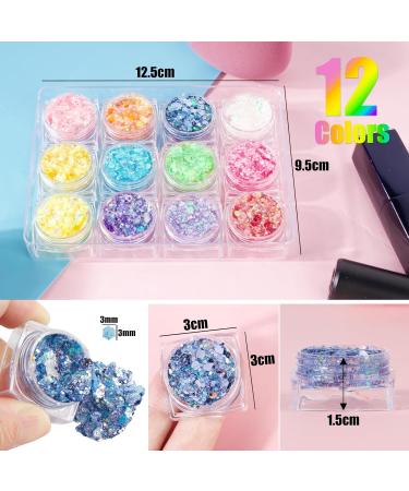 Boyrot 12 Colors Fluorescent Glitter - Self-Adhesive Body & Face Makeup for Festivals Parties & Clubs - Buy Online on GoSupps.com