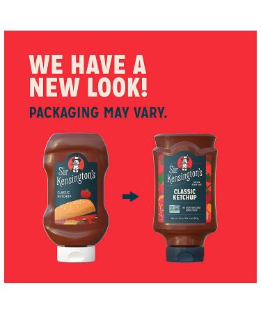 Sir Kensington's Classic Ketchup 20 oz Pack of 6 | Made from Whole Tomatoes | No HFCS | Gluten-Free | Certified Vegan | Non-GMO | Shelf-Stable - Buy Online on GoSupps.com