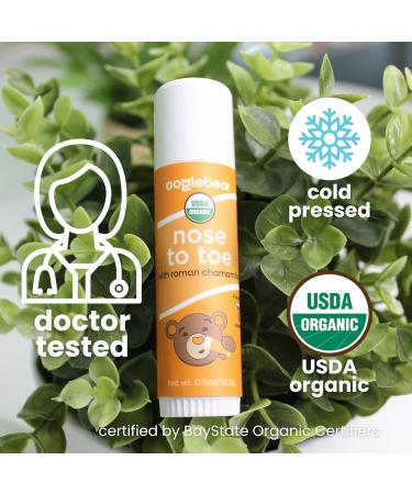 Buy Oogiebear Nose to Toe Baby Body Balm | USDA Organic Moisturizer with Olive & Coconut Oil for Babies 3 Months+ | 0.5 Oz - Buy Online on GoSupps.com
