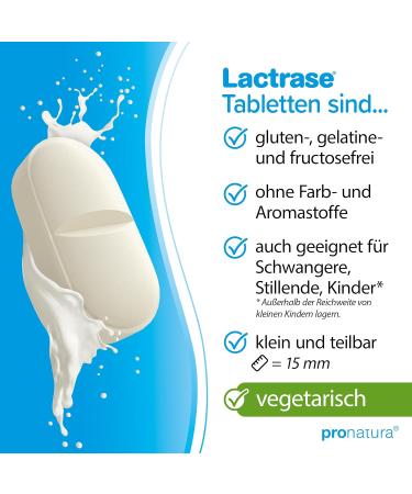 Pro Natura Lactrase 32000-40 Lactase Tablets for Lactose Intolerance | Enjoy Milk & Dairy Carefree - Buy Online on GoSupps.com