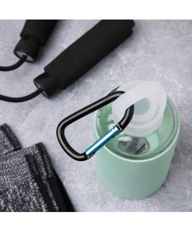 3 Aluminum D-Shape Carabiner Keychain Clip 12 Pack - Black - Buy Online on GoSupps.com
