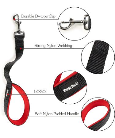 Soft Padded Dog Leash for Easy Control - Black, L 46CM/18.1in Length - Buy Online on GoSupps.com