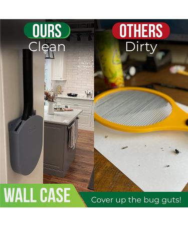 SBL Home Electric Fly Swatter & Bug Zapper Racket with Wall Case - Gray/Black - Buy Online on GoSupps.com