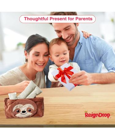 ReignDrop Stomach Wrap for Newborns - Gas & Colic Relief Baby Belt with Flaxseed & Lavender - Sloth Design - Buy Online on GoSupps.com