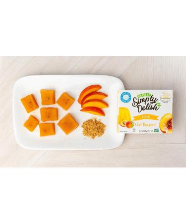  Simply Delish Simply Delish Natural Sugar Free Jelly Dessert - Vegan Gluten Free & Fat Free Peach Flavour - 24 Pack 20g Keto Candy - Buy Online on GoSupps.com