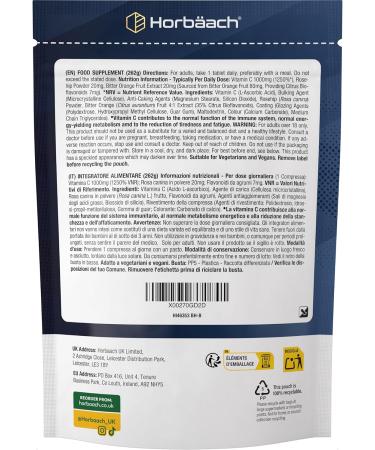 Vitamine C 1000mg Complexe avec Citrus Bioflavonoids et Rosa Canina | Cure de 6 Mois - 180 Comprim s V gans | Vitamin C Complex | Horbaach - Buy Online on GoSupps.com