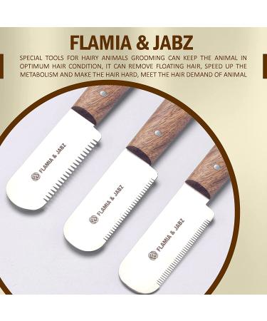 FLAMIA & JABZ Professional Stripping Knife  3 inch Stainless Steel Blade with Wooden Handle - Right Handed Tool 3 Piece Pack Natural wood - Buy Online on GoSupps.com
