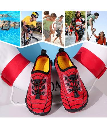 Kids Quick Dry Aqua Socks - Non Slip Beach Swim Shoes for Boys Girls - Lightweight Outdoor Sports Shoe - Red - Size 12.5 Little Kid - Buy Online on GoSupps.com