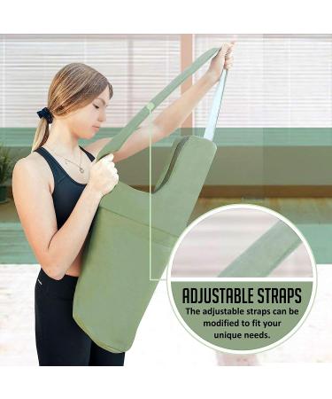 RIMSports XL Hoodie Yoga Mat Bag with Strap - Olive Green Yoga Gym Bag with Mat Holder - Buy Online on GoSupps.com