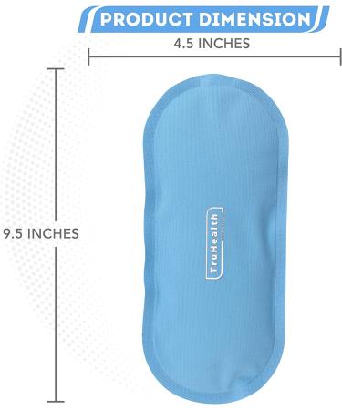 TruHealth Gel Ice Packs (2 Pack) - Large 5x10 inch for Pain Relief | Reusable Cold Compress Therapy for Back, Knee & Body | Stay Frozen & Soft | 9.5x4.5 Inch (Pack of 2) - Buy Online on GoSupps.com