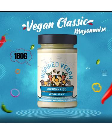 Inspired Vegan Sauce Mayonnaise Pick N Mix | Choose From 6 Flavours | Hollandaise Horseradish Tartare Marie Rose Mayonnaise-Vegan Style Smoked Garlic-Mayonnaise - Pack of 2 X 180g - Buy Online on GoSupps.com