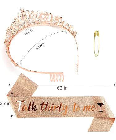 Semato Rhinestone Crown and Tiara for Women - Rose Gold Hair Accessories for Halloween, Wedding, Prom & Cosplay - Buy Online on GoSupps.com