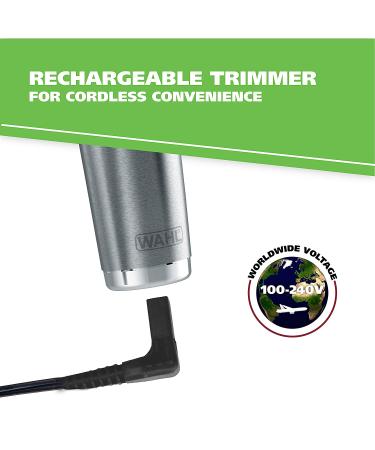Wahl Stainless Steel Lithium Ion 2.0+ Beard Trimmer for Men - All-in-One Grooming Kit - Model 9864SS - Buy Online on GoSupps.com